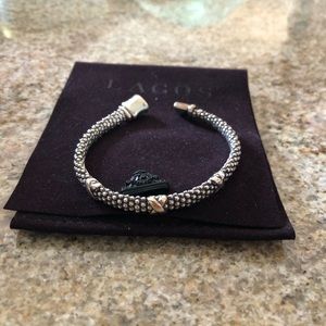 Lagos signature caviar mini oval rope bracelet